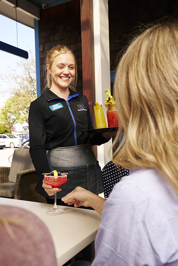 Smiling barista